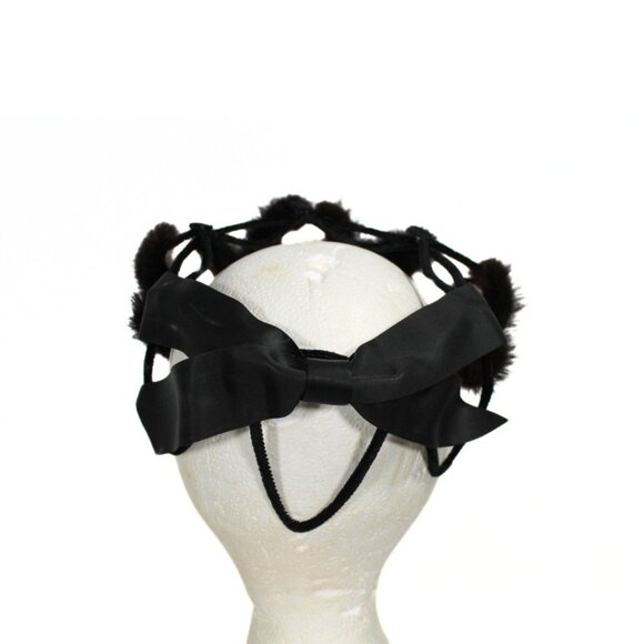 Vintage Avant Garde 1950s Wire & Fur Hat with Bow Union Made Spider Floral Style - Picture 4 of 16